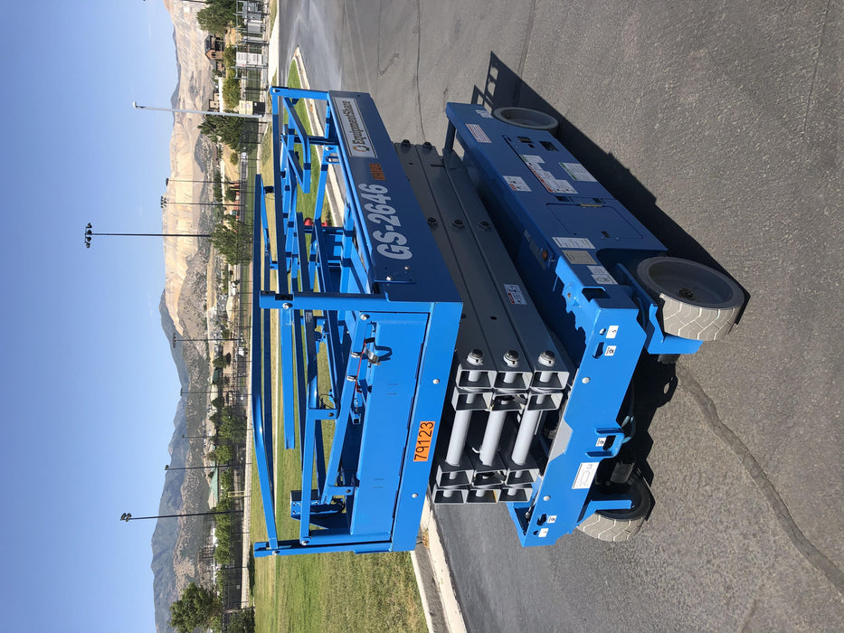 2019 Genie GS-2646 folding rails with full height swing gate