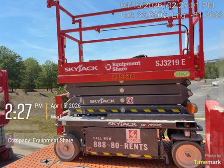 2024 Skyjack SJ3219 Electric Drive, Sld NM Tires, DBcns, RFRails, Power to Platform, T3 + Access Control