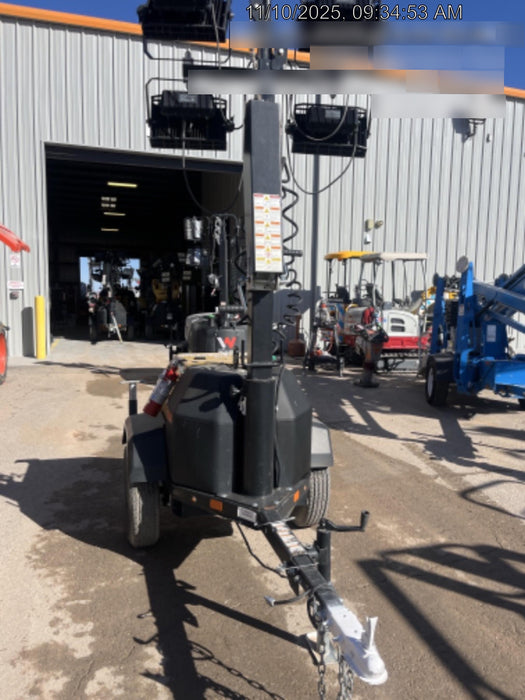 2022 Allmand NLV3GR (4) LED Light Fixture 350W, 23' Vertical Mast, 3kW Prime, Towable, ES Decals, T3