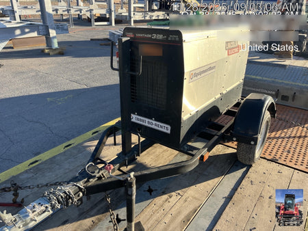 2019 Lincoln Electric Vantage 322 Ready-Pak 3, Two Wheel Trailer, Fender and Light Kit, Cable Rack