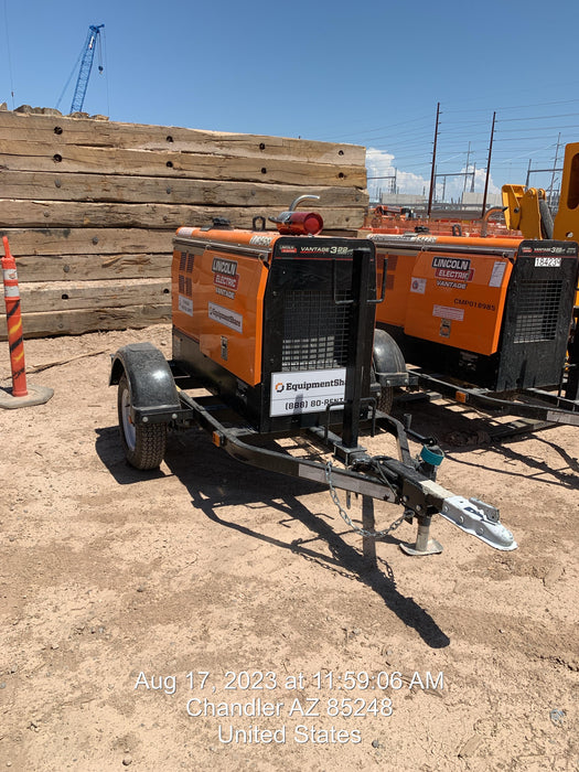 2021 Lincoln Electric Vantage 322 Vantage 322 Ready Pak 3 w/ Decals, ORANGE (includes trailer, cable rack, fender light kit) NO Telematics