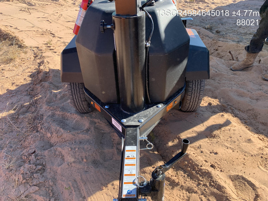 2022 Allmand NLV3GR (4) LED Light Fixture 350W, 23' Vertical Mast, 3kW Prime, Towable, ES Decals, T3