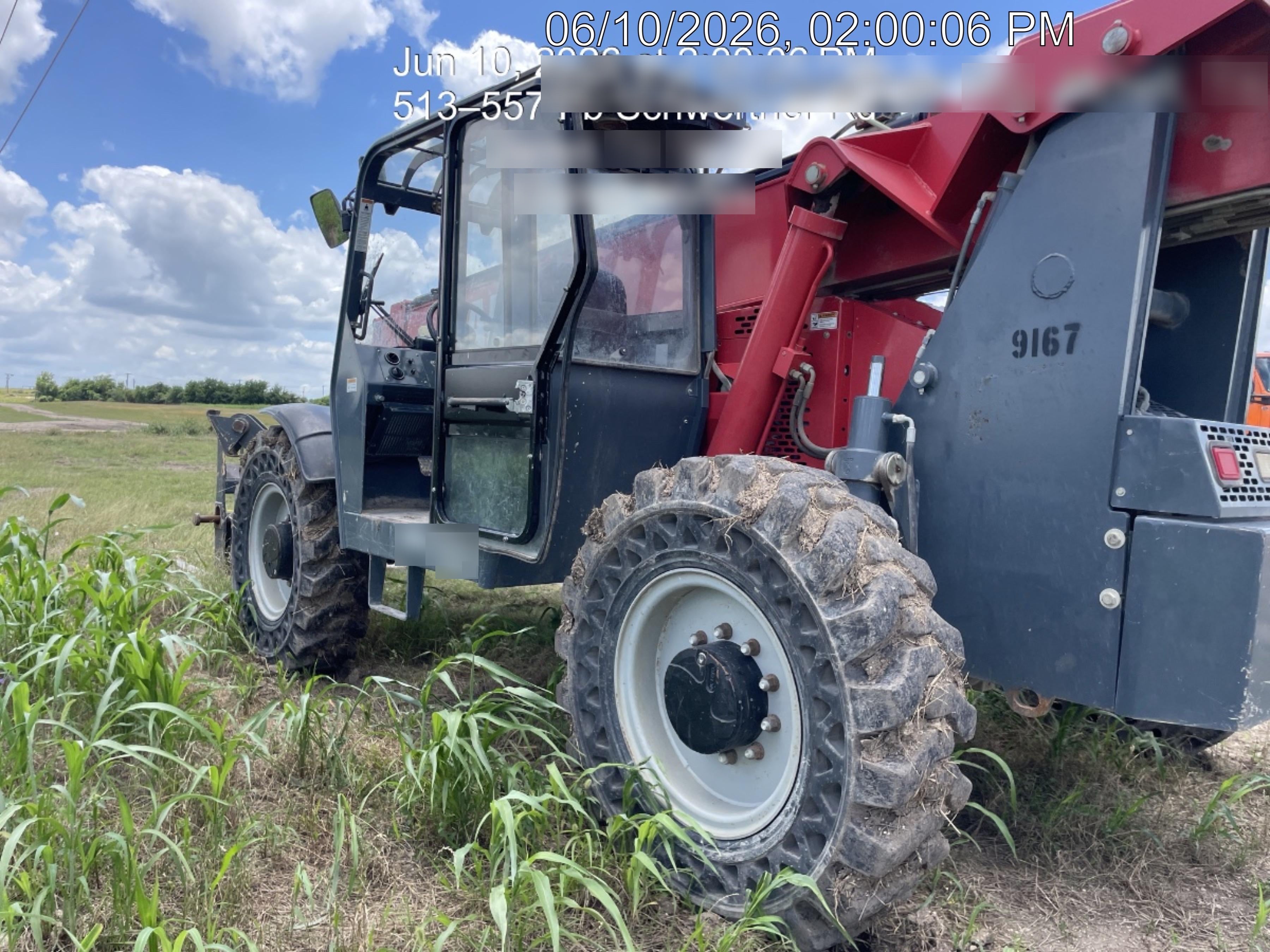 2018 Manitou MTA10055 Manitou MTA 10055 w/Cab/Heat/AC, Work Lights/Strobe, Aux Hyd, Solid Tires, Lift Hook, 66" Carriage, 60" Forks