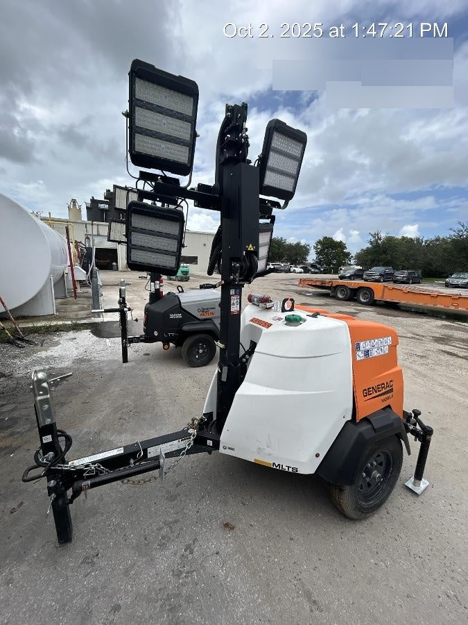 2025 Generac MLTS-4 Diesel, Mitsubishi L2E, 7.1 hp @1800 rpm, Flex Switch 120V Input, Powerzone Controller, (4) 320W LED Lights, 4kW Generator, 39.9 Gal Fuel Tank, 2" Ball, T3, ES Decals