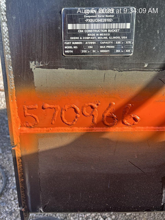 2025 JOHN DEERE 84" Bucket - John Deere