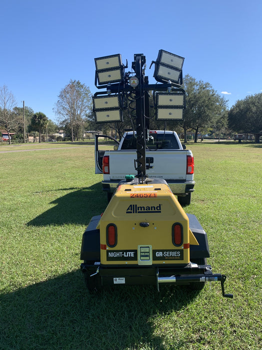 2022 Allmand NLV3GR (4) LED Light Fixture 350W, 23' Vertical Mast, 3kW Prime, Towable