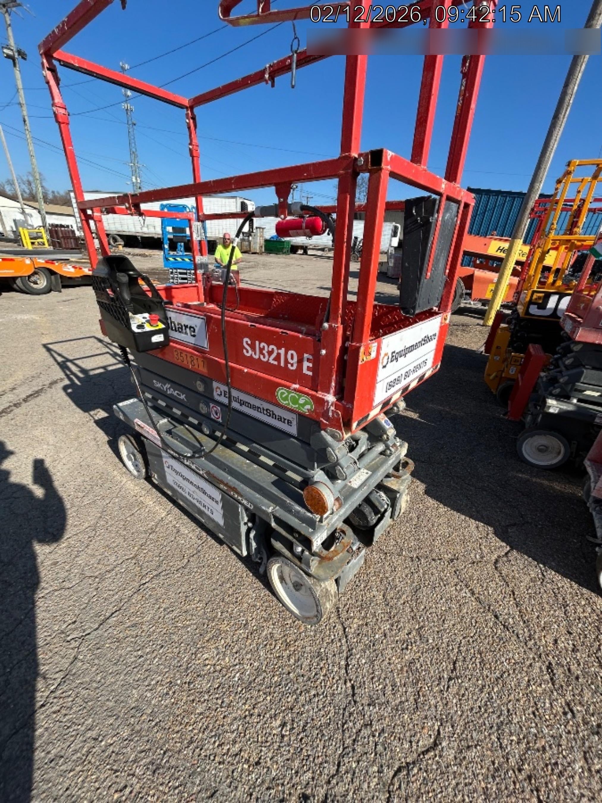 2024 Skyjack SJ3219 Electric Drive, Sld NM Tires, DBcns, RFRails, Power to Platform, T3 + Access Control