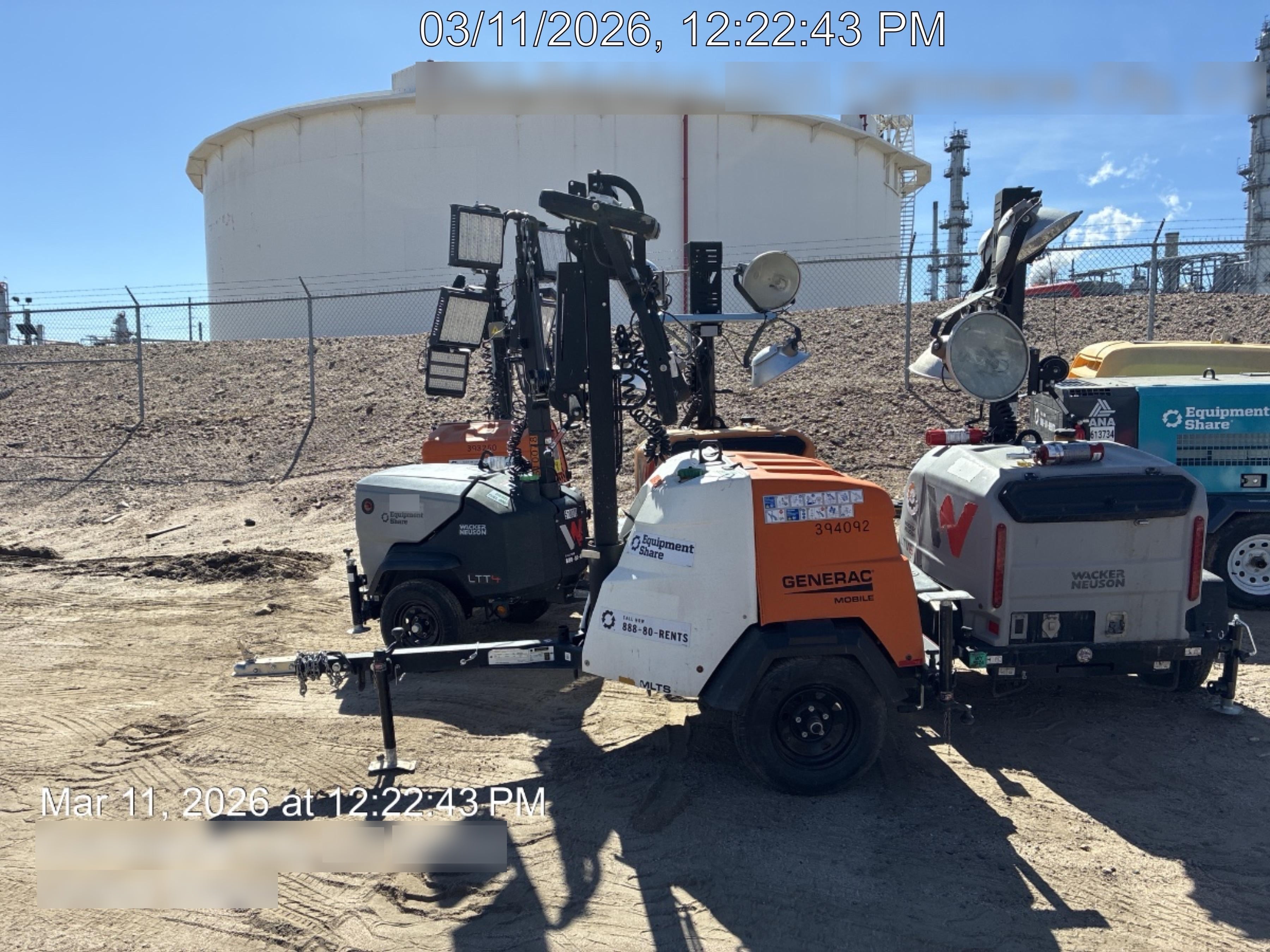 2024 Generac MLT2 Diesel, Flex Switch 120V Input, Powerzone Controller, 
(4) 320W LED Lights, 4kW Generator, 39.9 Gal Fuel Tank, 2" Ball, T3