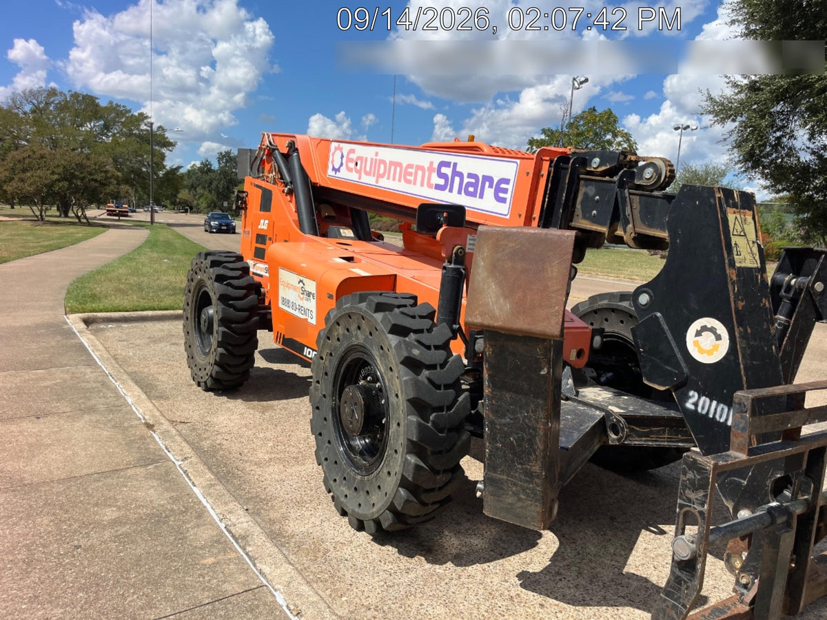 2018 Skytrak 10054 Skytrak 10054 10K Telehandler w/Open ROPS Solid Tires, LED Work Lights, Rotating Beacon, 60" Carriage/60" Forks