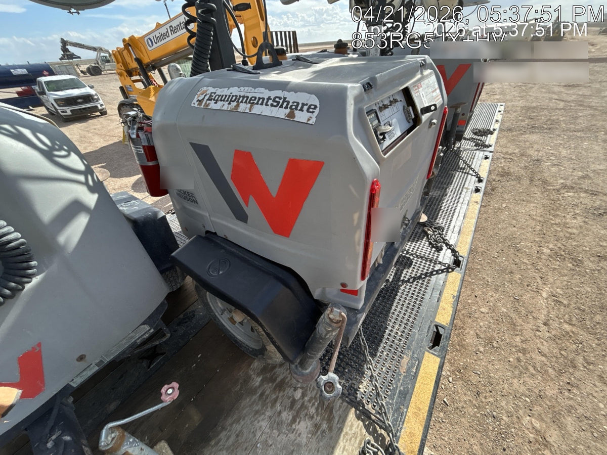 2019 Wacker Neuson LTV6L-MH Mobile Light Tower w/Fuel Level Sensor Installed