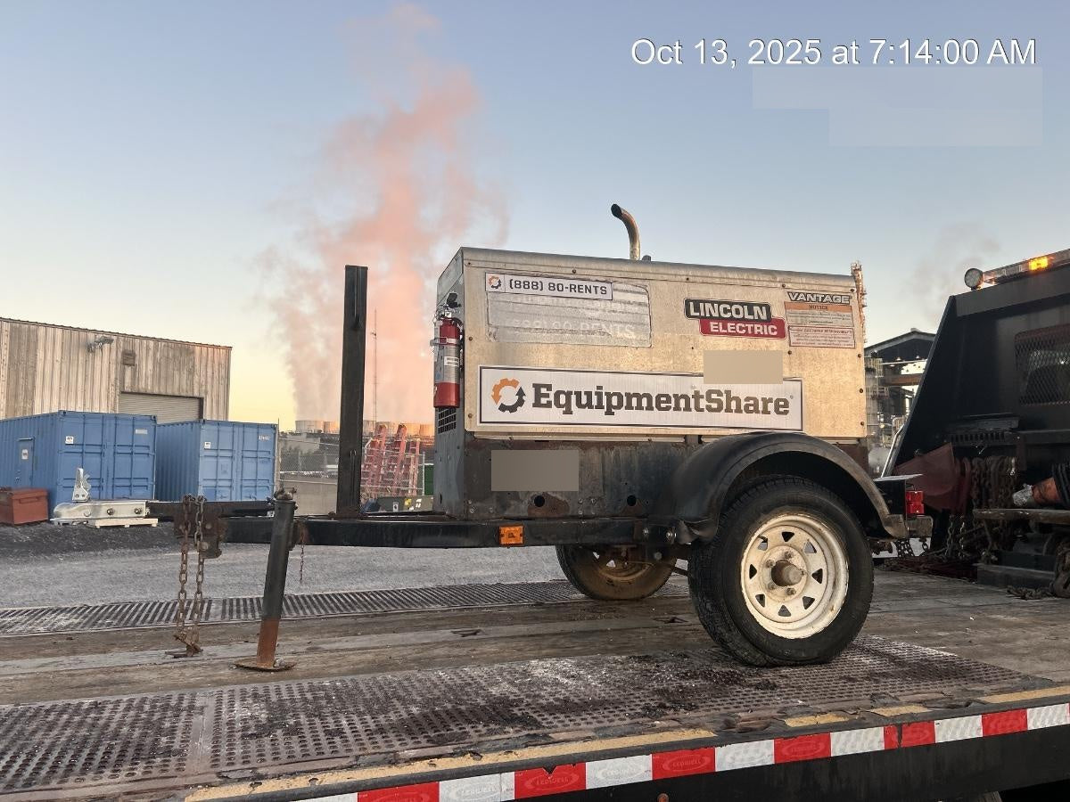 2018 Lincoln Electric Vantage 322 Lincoln Vantage 322 Welder Ready Pak 3 - Vantage 322, Trailer, Fender and light kit, Cable rack