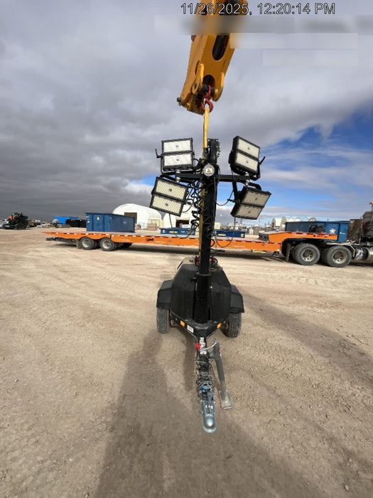 2022 Allmand NLV3GR (4) LED Light Fixture 350W, 23' Vertical Mast, 3kW Prime, Towable, ES Decals, T3