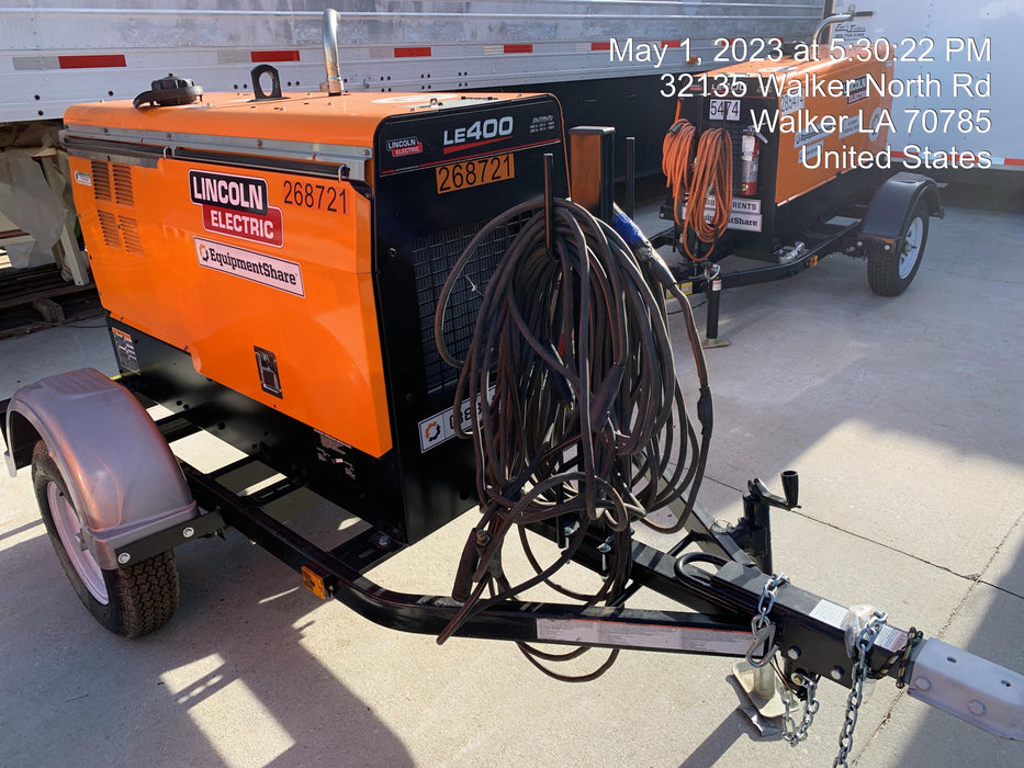 2022 Lincoln Electric LE400 Kubota V1505, Trlr, Cable Rack, Light Kit, ES Decals, T3