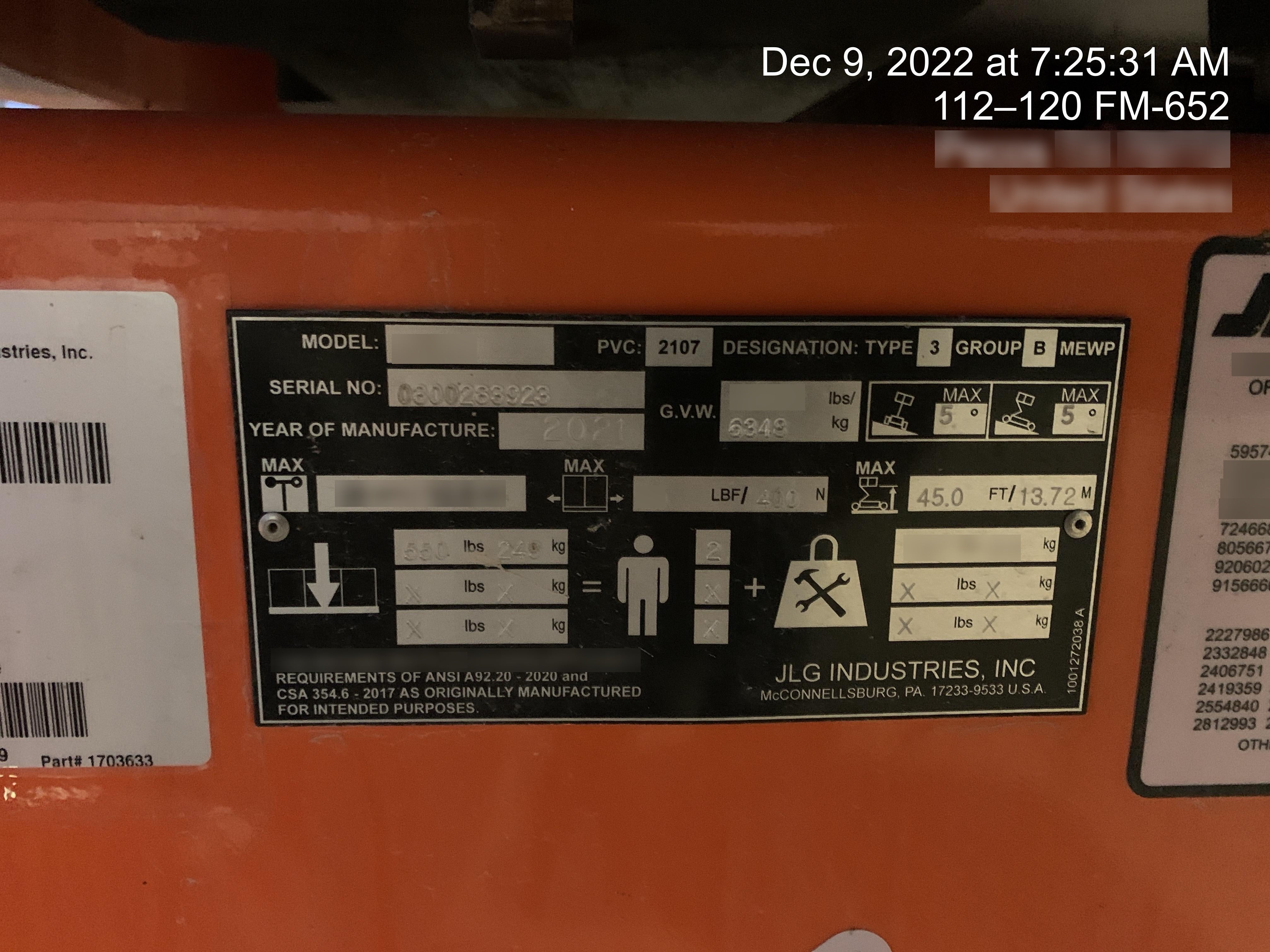 2021 JLG 450AJ