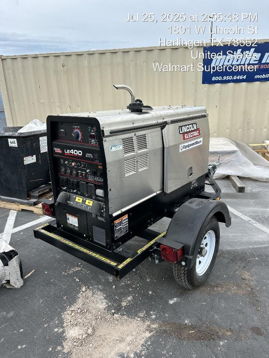 2025 Lincoln Electric LE400 Diesel, Kubota V1505, 22 HP, Trlr, Cable Rack, Light Kit, ES Decals, T3