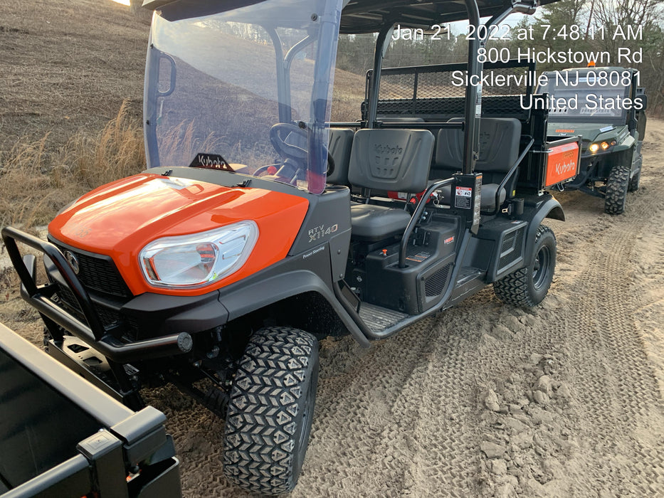 2022 Kubota RTV-X1140W-H Plastic Canopy, Windshield Acrylic Clear, LED Strobe Light, Wire Harness Kit, Back up Alarm