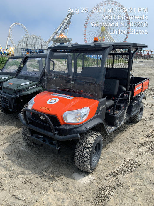 2021 Kubota RTV-X1140W-H Plastic Canopy, Windshield Acrylic Clear, LED Strobe Light, Wire Harness Kit, Back up Alarm