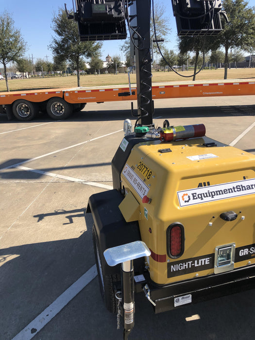 2022 Allmand NLV3GR (4) LED Light Fixture 350W, 23' Vertical Mast, 3kW Prime, Towable, Deep Sea L401, Leveling Jacks, Yanmar T4F 5.8hp