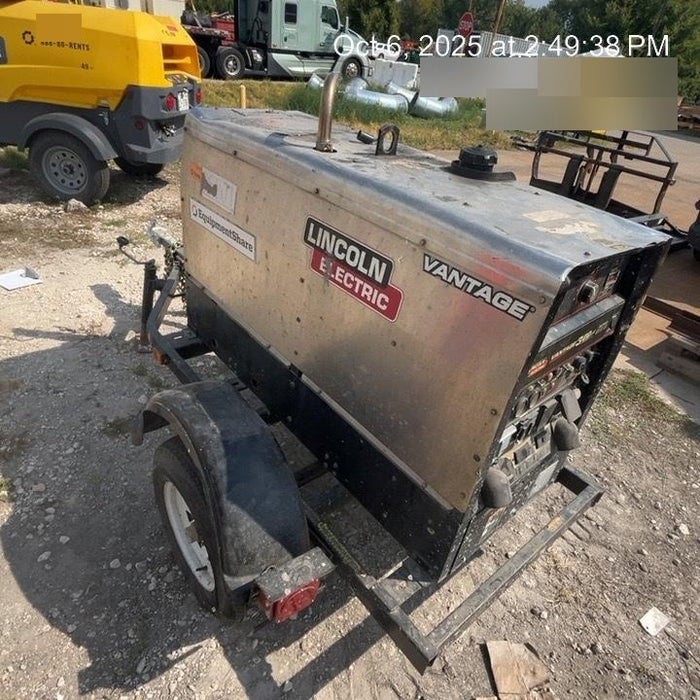 2019 Lincoln Electric Vantage 322 Lincoln Vantage 322 Welder w/Trailer, Light Kit, Cable Rack