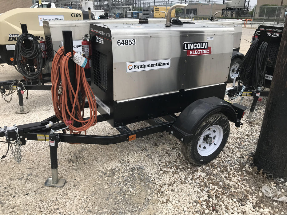 2020 Lincoln Electric Vantage 322 Welder Ready-Pak 3, w/ GPS & Decals (includes trailer, cable rack, fender light kit)