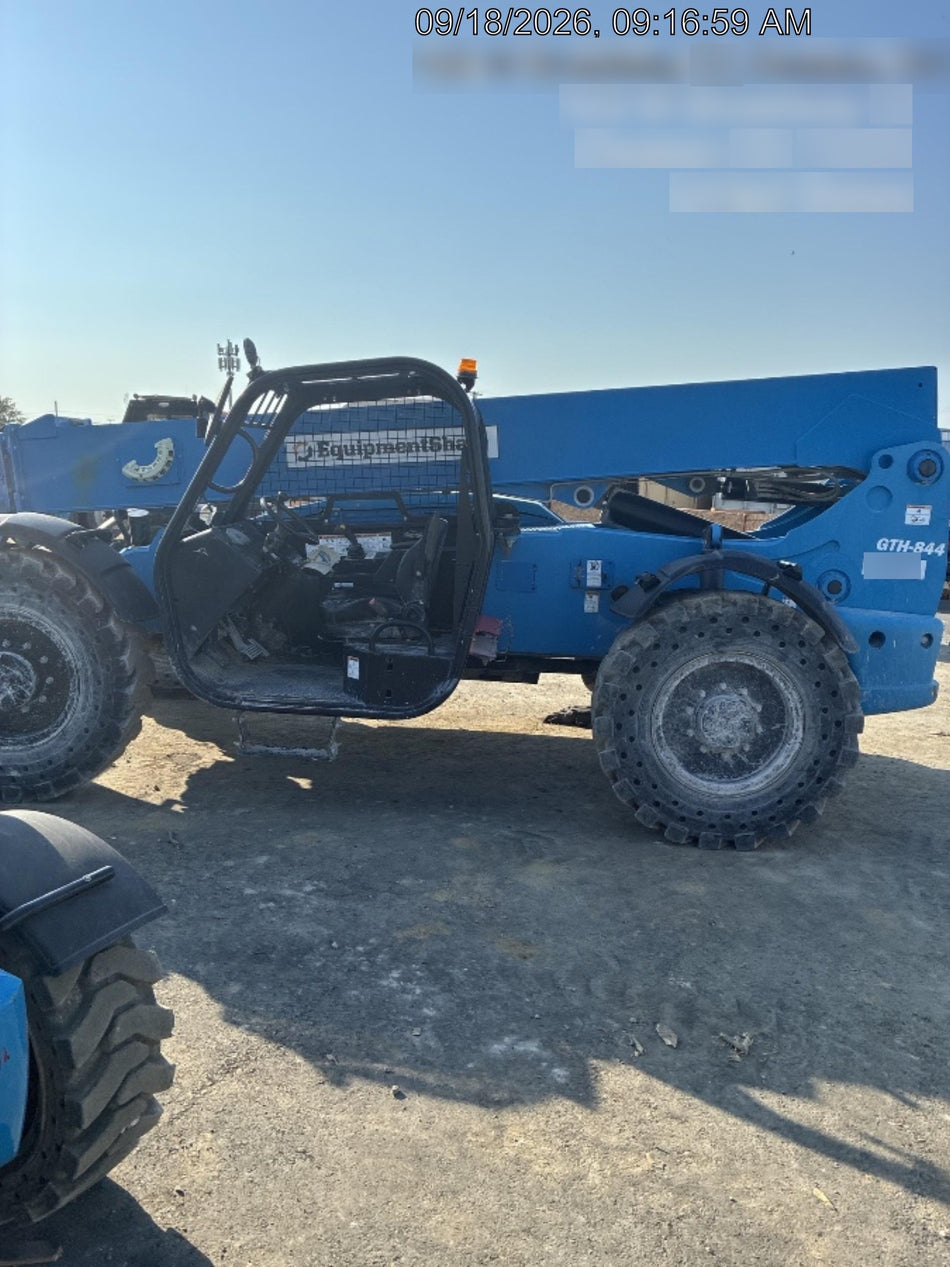 2018 Genie GTH-844 Genie GTH-844 w/ROPS, Work Lights, Solid Tires, RH Cab Mesh, Beacon, 60" Carriage and Forks