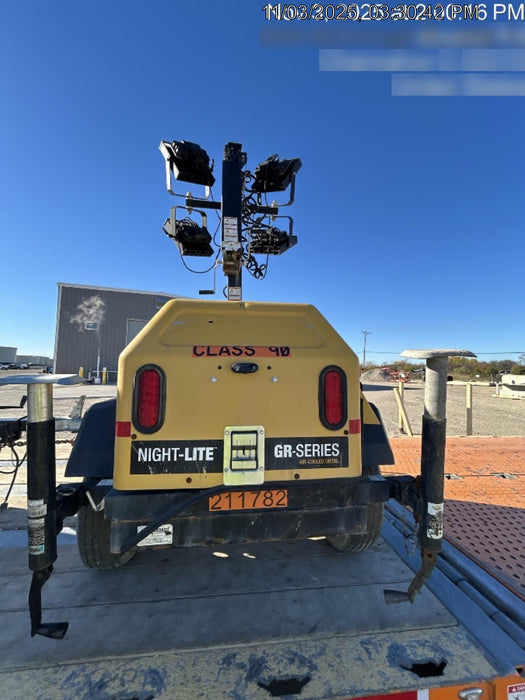 2022 Allmand NLV3GR (4) LED Light Fixture 350W, 23' Vertical Mast, 3kW Prime, Towable, Deep Sea L401, Leveling Jacks, Yanmar T4F 5.8hp