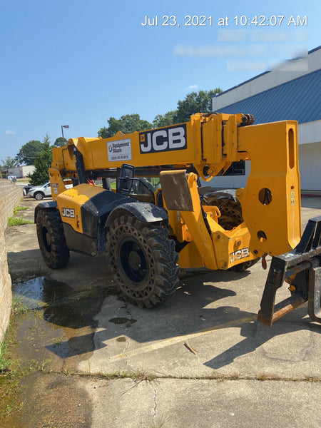 2019 JCB 510-56 74 HP w/Open ROPS, Beacon, Aux Hydraulics, Worklights, Solid Tires 60" Carriage/Forks