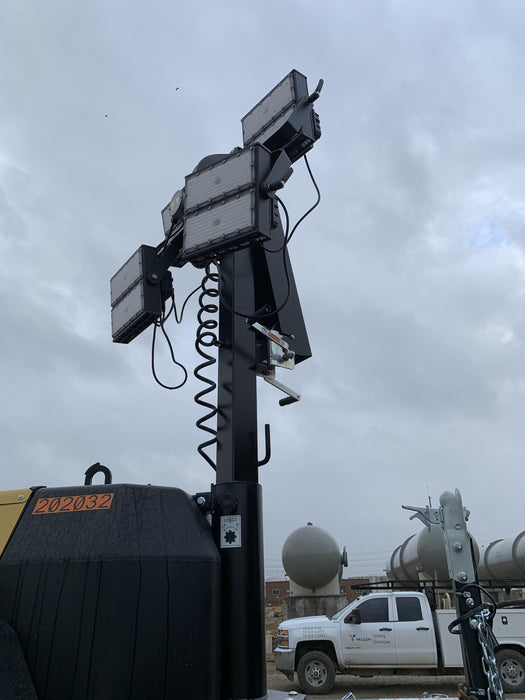 2022 Allmand NLV3GR (4) LED Light Fixture 350W, 23' Vertical Mast, 3kW Prime, Towable, Deep Sea L401, Leveling Jacks, Yanmar T4F 5.8hp