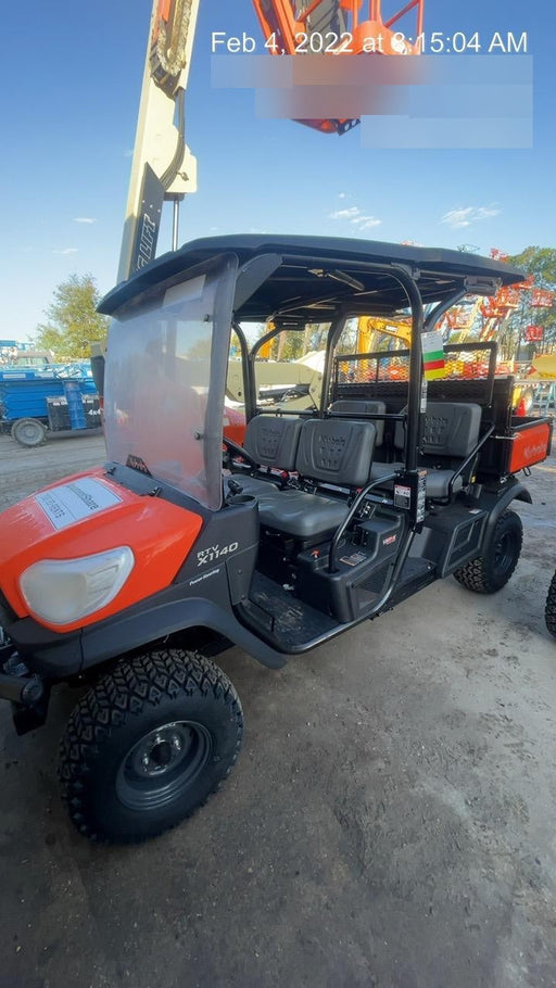 2022 Kubota RTV-X1140W-H Plastic Canopy, Windshield Acrylic Clear, LED Strobe Light, Wire Harness Kit, Back up Alarm