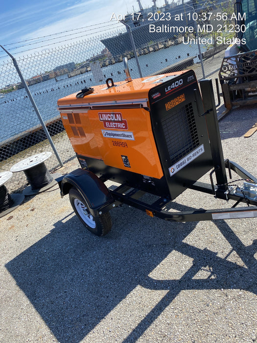 2022 Lincoln Electric LE400 Kubota V1505, Trlr, Cable Rack, Light Kit, ES Decals, T3