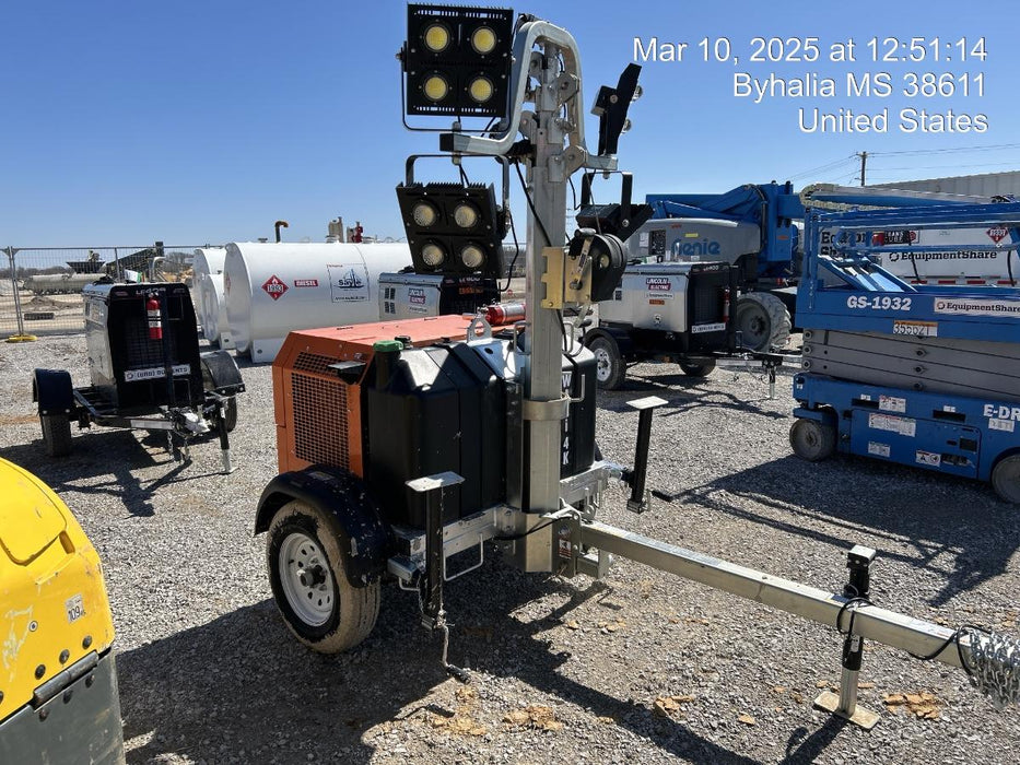 2025 Wanco WLTT-4MM4K Diesel, Mitsubishi L2E, 9.0HP @1800 rpm, Deep Sea Controller, Shore Power Plug, Auto Start, (4) 350W LED Floodlights, 4kW Generator, 60 Gal Fuel Tank, 2" Ball, T3