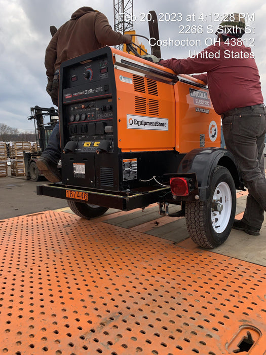 2021 Lincoln Electric Vantage 322 Vantage 322 Ready Pak 3 w/ Decals, ORANGE (includes trailer, cable rack, fender light kit) NO Telematics