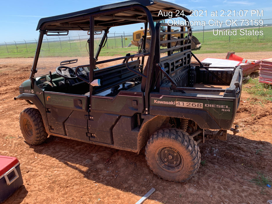 2019 Kawasaki Mule PRO-DXT Standard Options, Backup Alarm, Beacon, Plastic Hard Top, Poly Windshield, Horn Kit