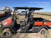2022 Kubota RTV-X1140W-H Plastic Canopy, Windshield Acrylic Clear, LED Strobe Light, Wire Harness Kit, Back up Alarm