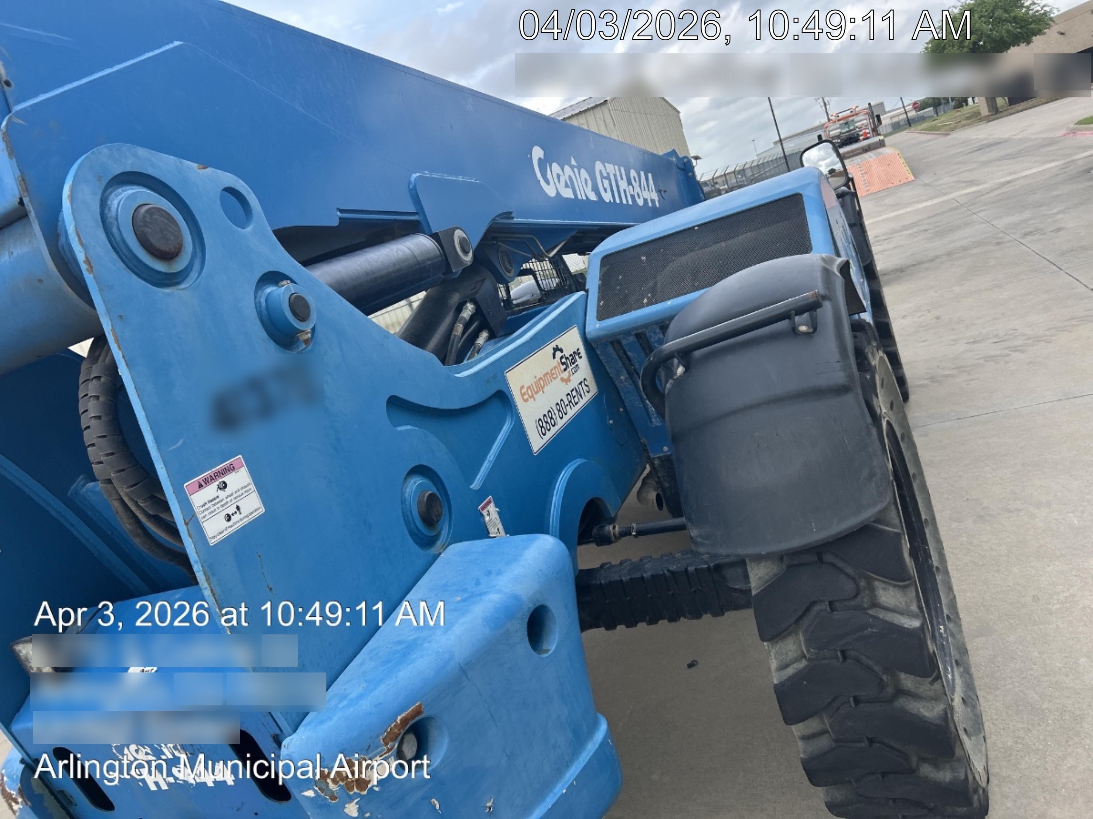 2017 Genie GTH-844 Genie GTH844 Telehandler, 60" Carriage, Solid Tires