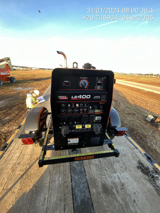 2022 Lincoln Electric LE400 Kubota V1505, Trlr, Cable Rack, Light Kit, ES Decals, T3