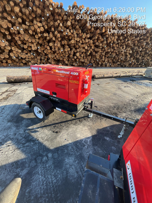 2023 Shindaiwa DGW400MDL Kubota D902 Engine, 23 HP, Dual Op Welder, Wire, Arc, Droop Stick, Tig, and CC Stick Functionality, Simulphase, 3 Phase and 1 Phase Gen Output, Single Axle NB Trlr, Slr Trckl Chrg 12V 12W, Fire Ext