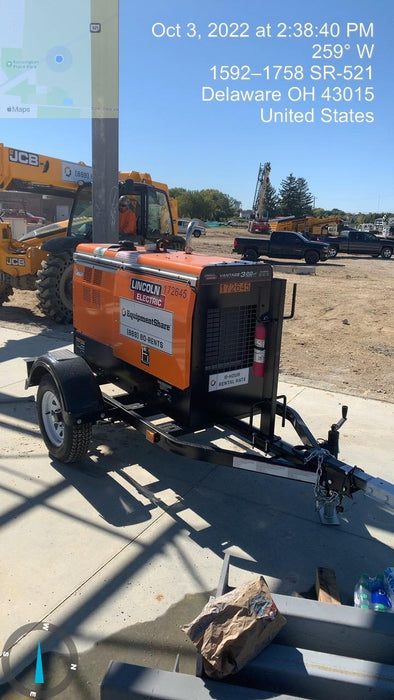 2021 Lincoln Electric Vantage 322 Vantage 322 Ready Pak 3 w/ Decals, ORANGE (includes trailer, cable rack, fender light kit) NO Telematics