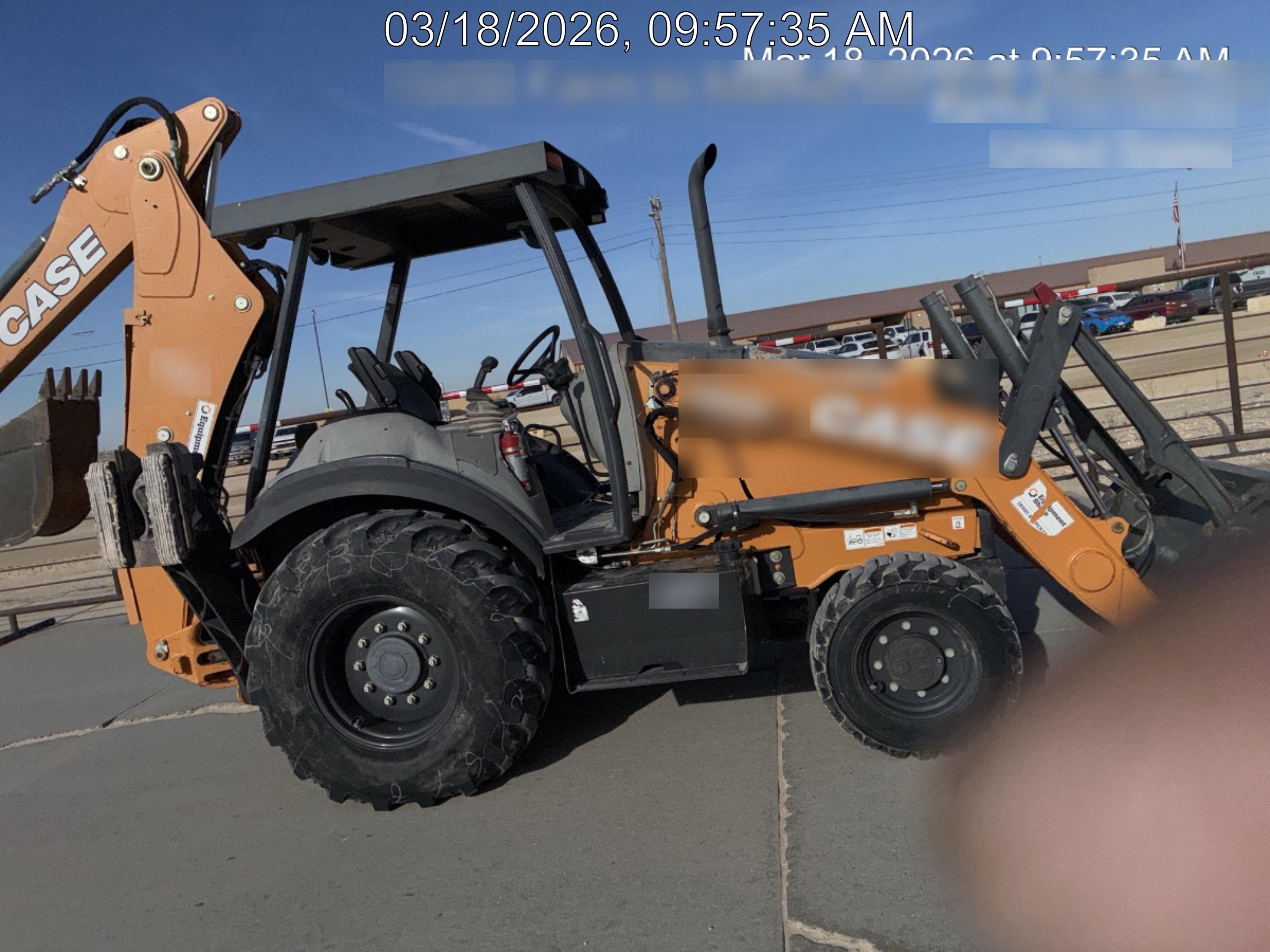 2019 Case 580N EP Canopy, 4WD, GP Front Bucket, Standard Stick, 1 Way Aux Hydraulics, ISO Controls