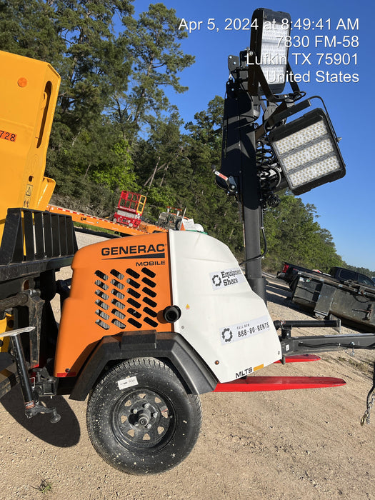 2023 Generac MLT2 Diesel, Flex Switch 120V Input, Powerzone Controller, 
(4) 320W LED Lights, 4kW Generator, 39.9 Gal Fuel Tank, 2" Ball, T3