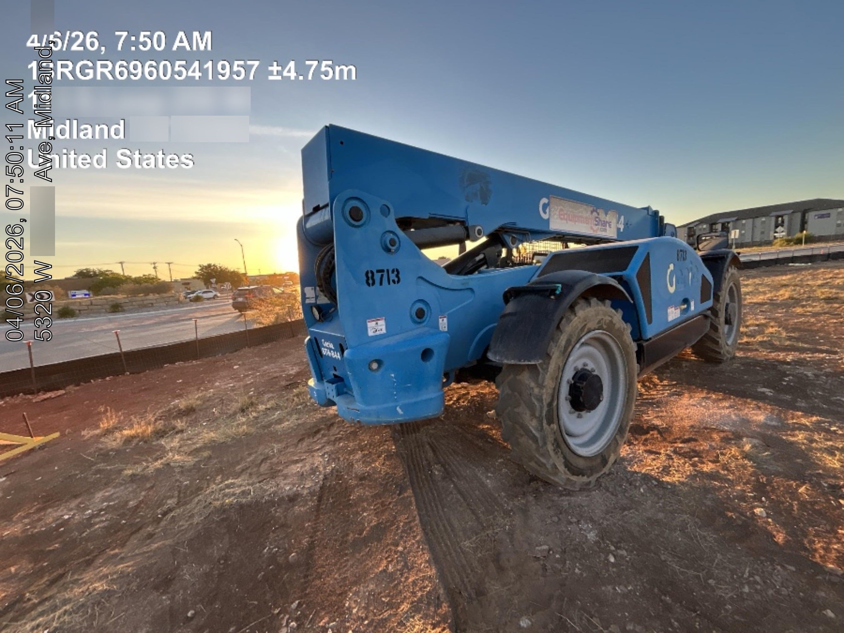 2018 Genie GTH-844 Genie GTH-844D w/Open ROPS, FF Tires, Work Light/Beacon, 60" Carriage and Forks