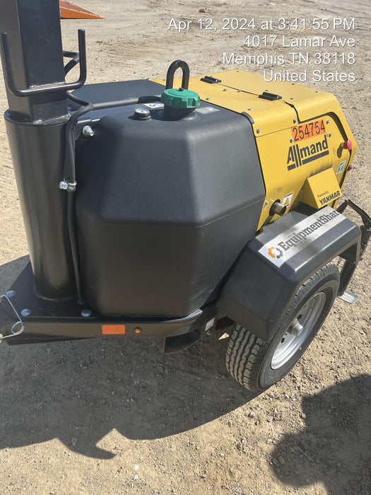 2022 Allmand NLV3GR (4) LED Light Fixture 350W, 23' Vertical Mast, 3kW Prime, Towable, ES Decals, T3