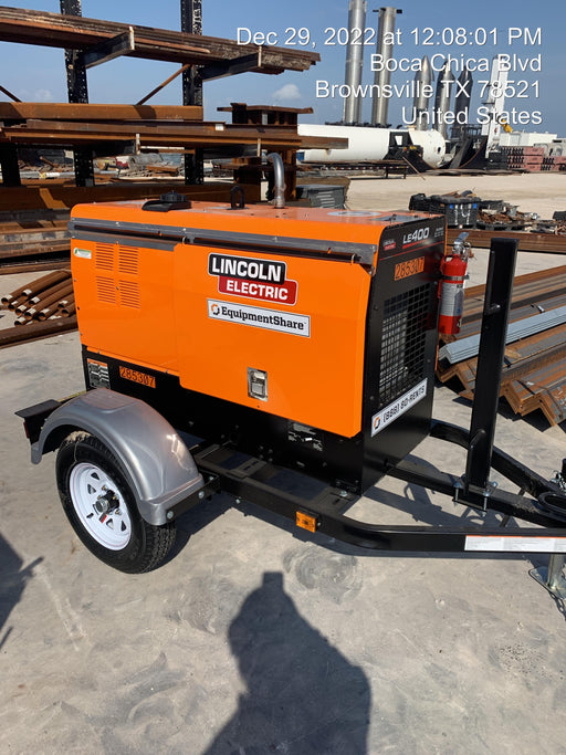 2022 Lincoln Electric LE400 Kubota V1505, Trlr, Cable Rack, Light Kit, ES Decals, T3