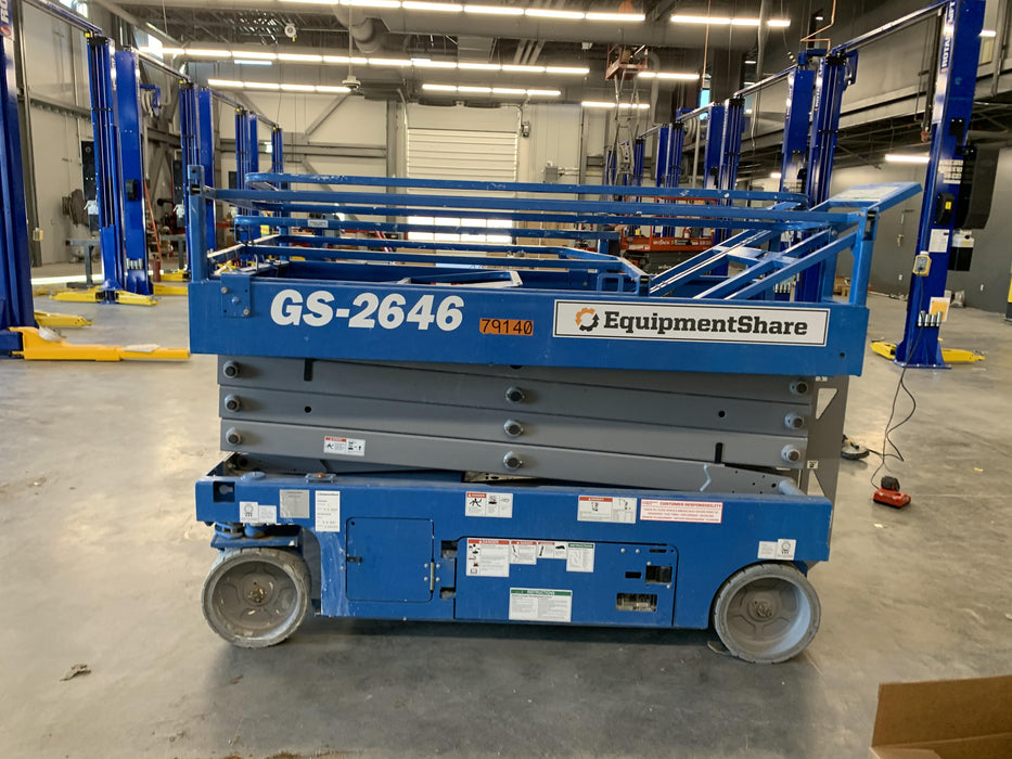 2019 Genie GS-2646 folding rails with full height swing gate