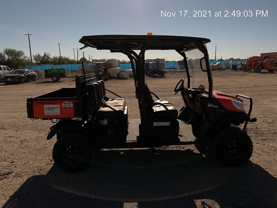 2022 Kubota RTV-X1140W-H Plastic Canopy, Windshield Acrylic Clear, LED Strobe Light, Wire Harness Kit, Back up Alarm