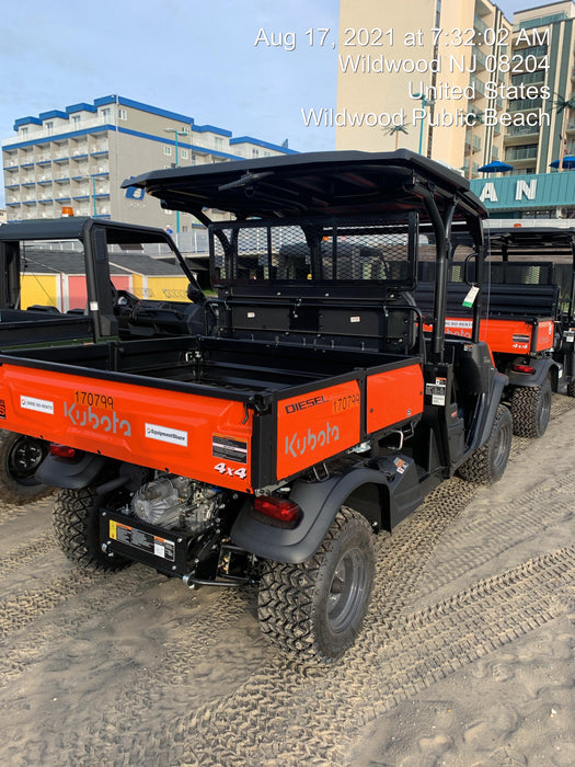 2021 Kubota RTV-X1140W-H Plastic Canopy, Windshield Acrylic Clear, LED Strobe Light, Wire Harness Kit, Back up Alarm