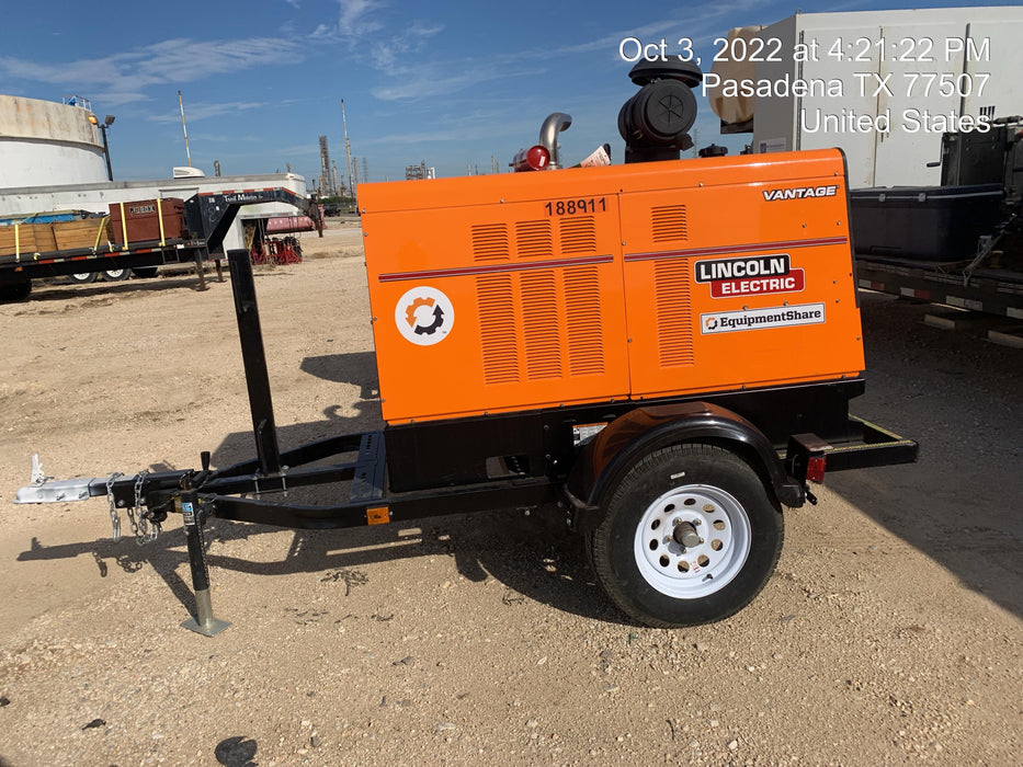 2021 Lincoln Electric Vantage 549X Ready Pak 3, ORANGE (includes trailer, cable rack, fender light kit)