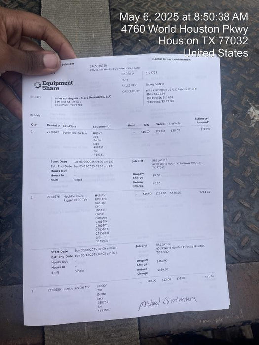 2024 HUSKY 20T Bottle Jack