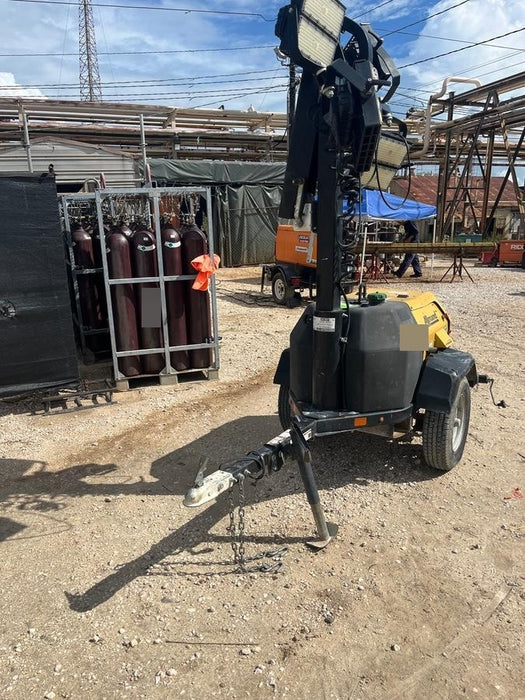 Allmand NLV3GR (4) LED Light Fixture 350W, 23' Vertical Mast, 3kW Prime, Towable, Deep Sea L401, Leveling Jacks, Yanmar T4F 5.8hp