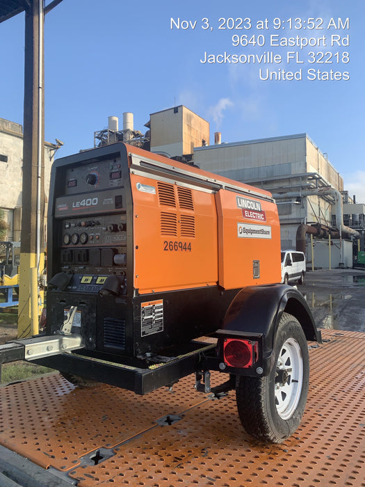 2022 Lincoln Electric LE400 Kubota V1505, Trlr, Cable Rack, Light Kit, ES Decals, T3